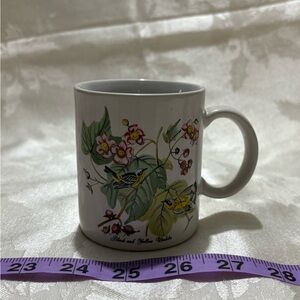 Vintage Flora and Fauna Ceramic Mug